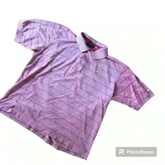 Master's Collection PGA Polo Red Stripe Polo Size XL 100% Cotton Golf Logo Polo - Picture 1 of 9